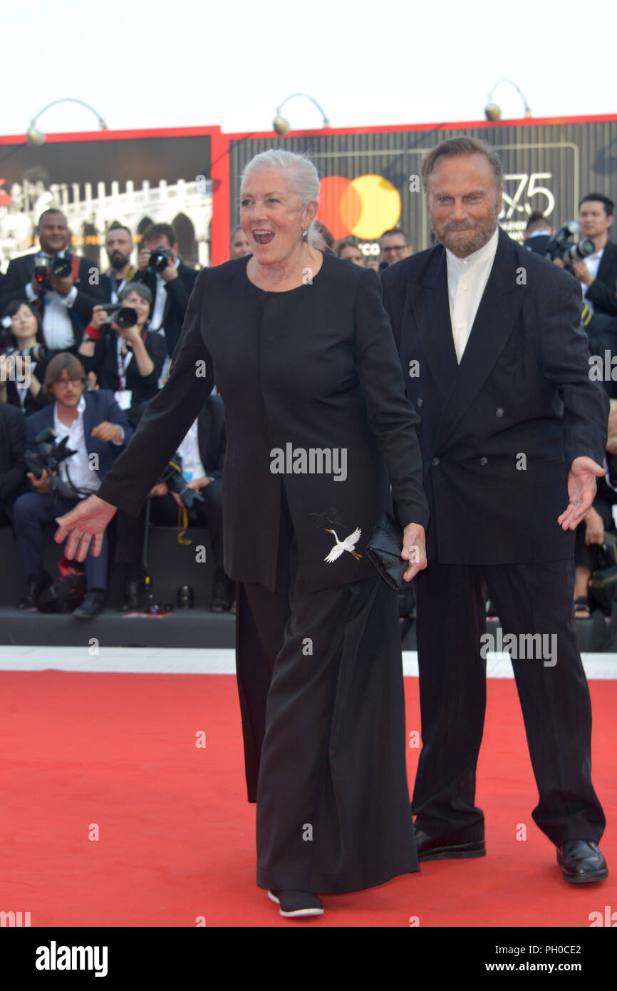 Venice, Italy. 29th Aug, 2018. 75th Venice Film Festival, red carpet film 'First Man'. Pictured: Vanessa Redgrave, Franco Nero Credit: Independent Photo Agency Srl/Alamy Live News Stock Photo