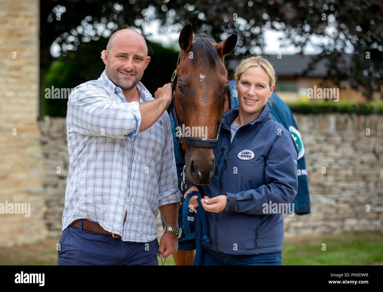 Zara Tindall Films The Latest Episode Of Land Rover S Open Range Series With Sports Pundit David Flatman Stock Photo Alamy