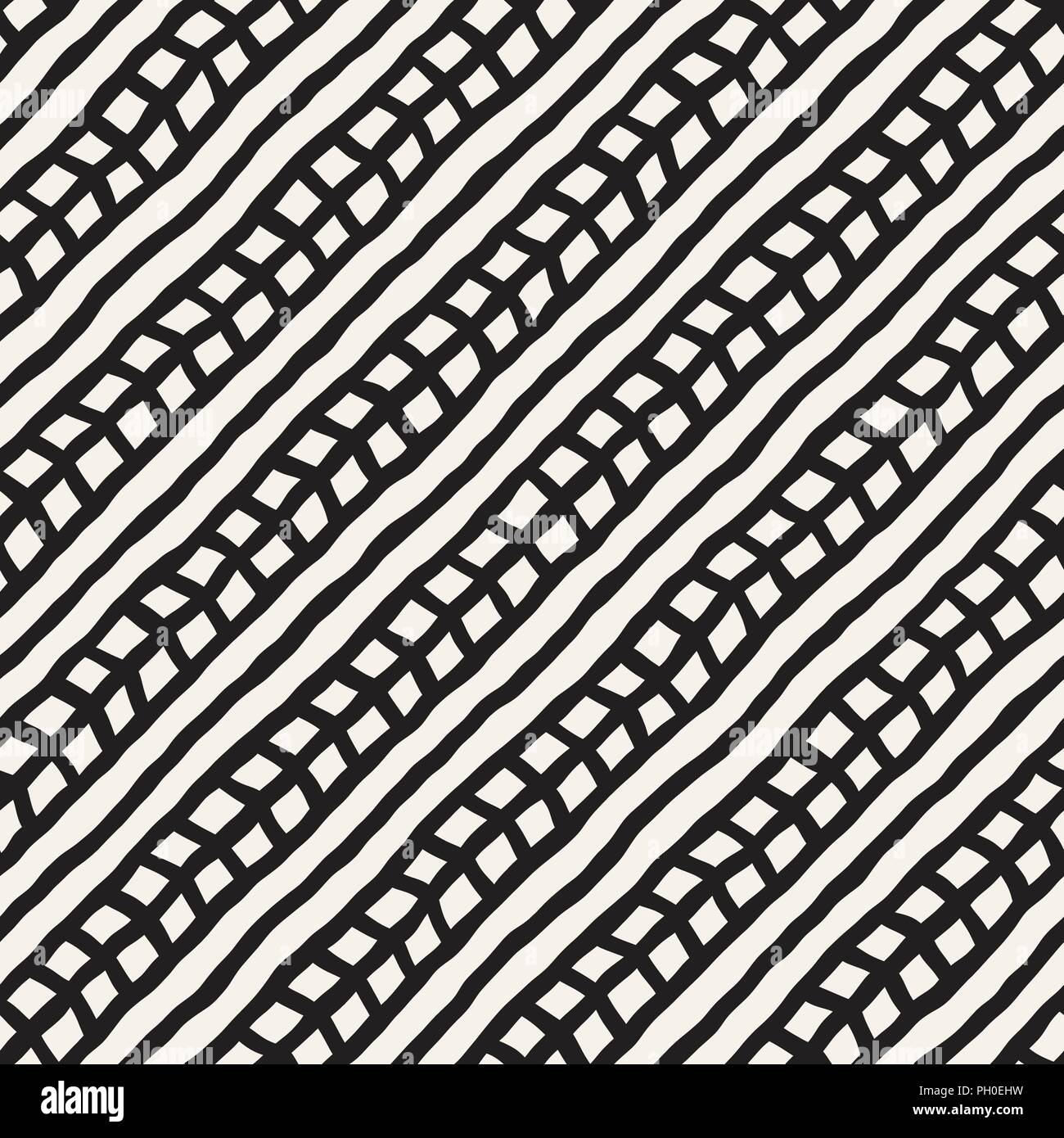 Simple ink geometric pattern. Monochrome black and white strokes ...