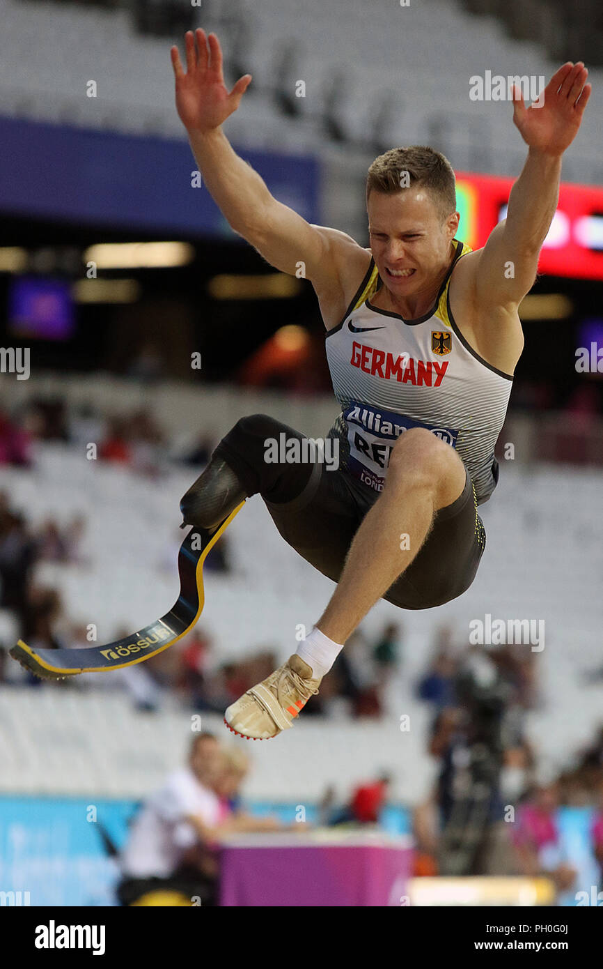 Markus REHM of Germany on his way to gold in the Men's Long Jump T44 ...