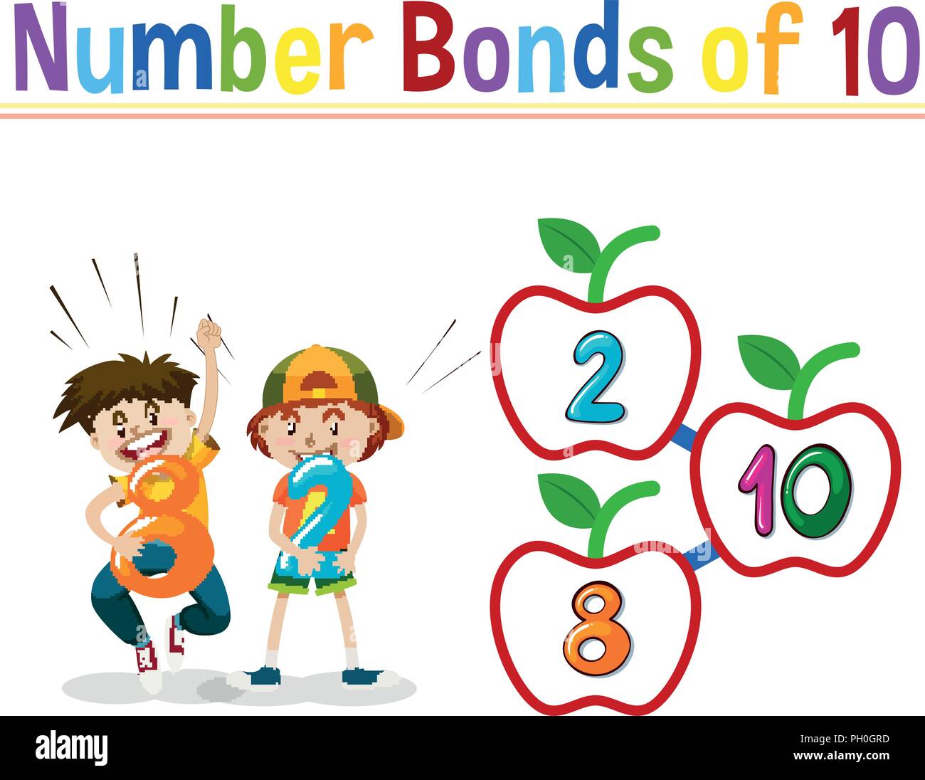 Number bond of ten illustration Stock Vector Image & Art Alamy