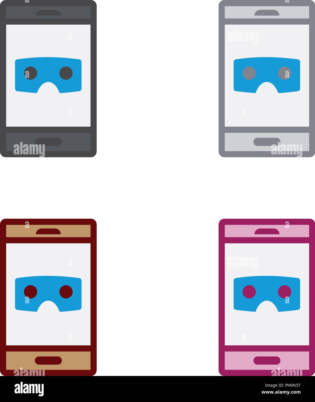 Virtual reality glasses Stock Vector