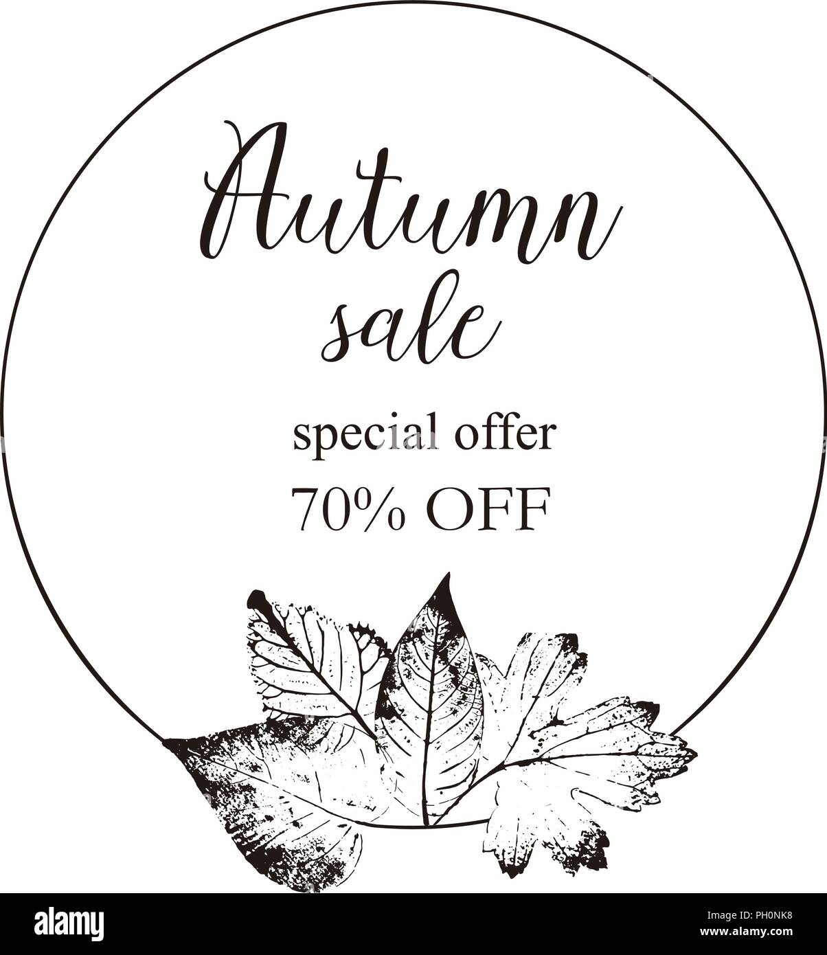 Autumn sale background layout decorate with leaves for shopping sale or