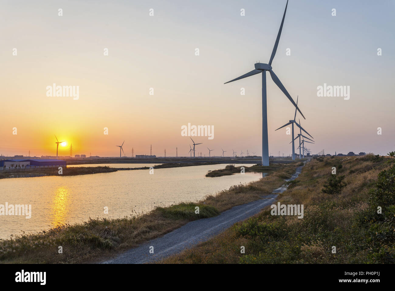 wind power generation Stock Photo - Alamy