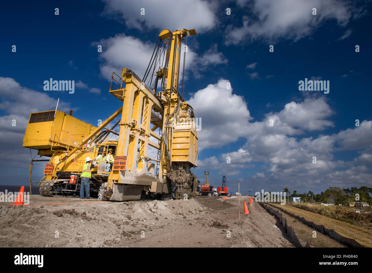 Ditch Digging Machine Stock Photo Alamy