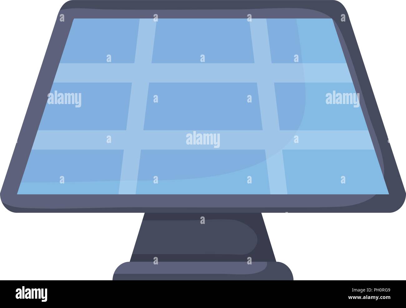 solar panel icon over white background, vector illustration Stock ...