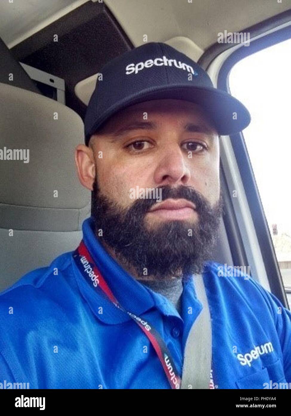 Staff Sgt. (ret) Hector Lopez on the job at Spectrum Communications