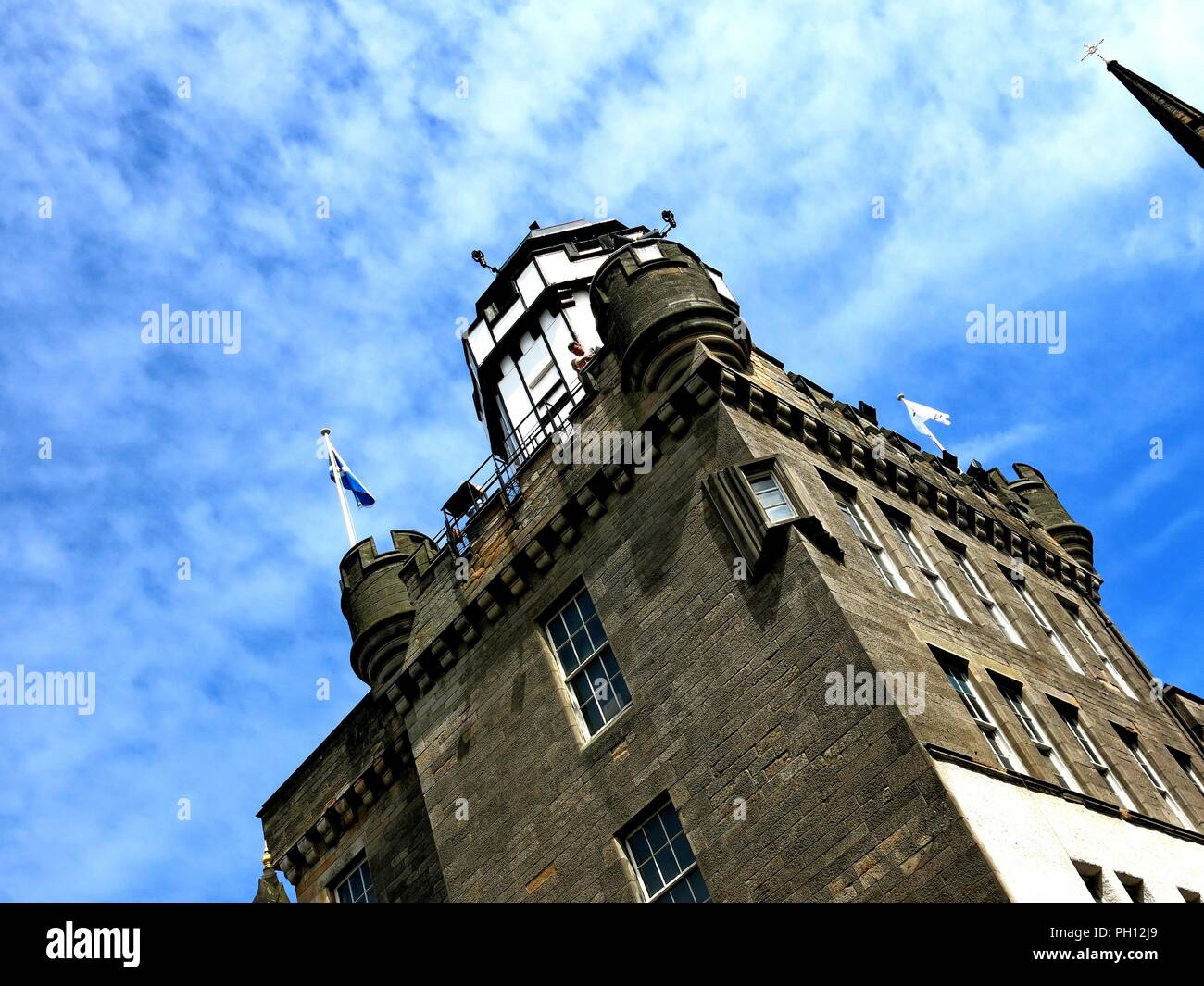 Rooftop, Hall of mirrors, Camera obscura, Edinburgh, Scotland Stock