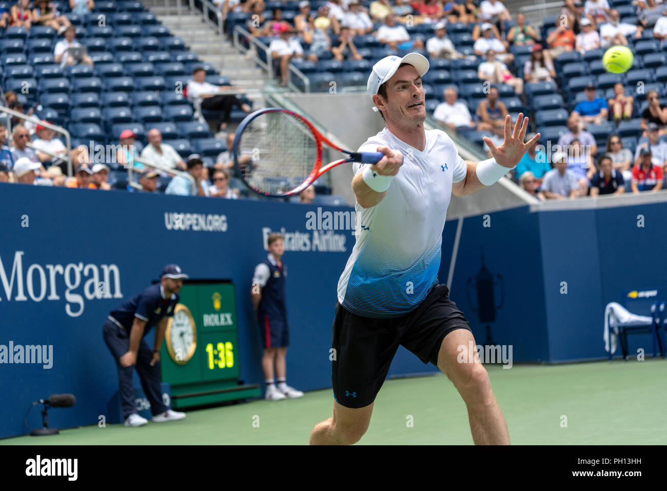 Andy Murray (GBR) competing at the 2018 US Open Tennis. Stock Photo