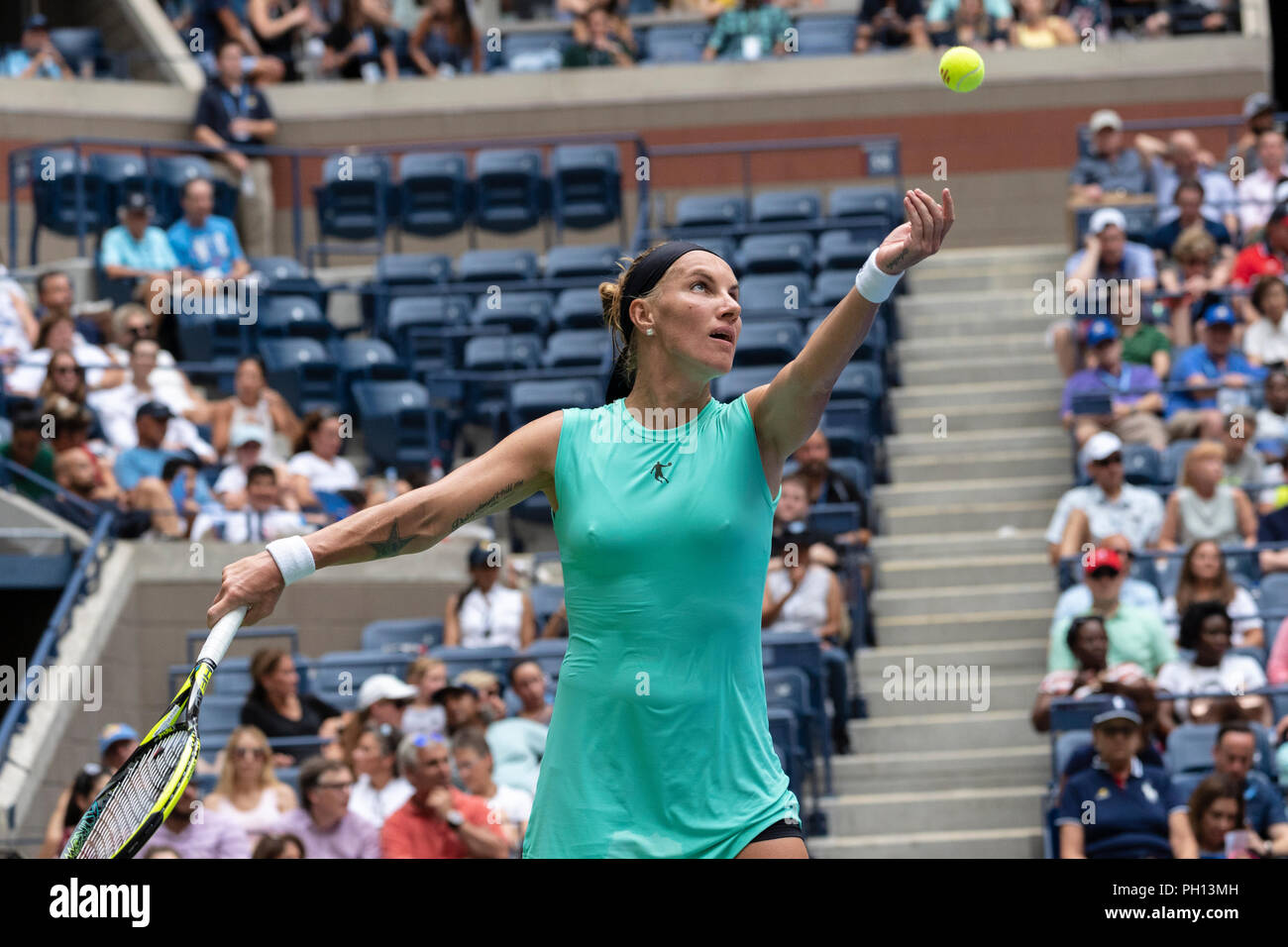 Svetlana Kuznetsova (RUS) competing at the 2018 US Open Tennis. Stock Photo