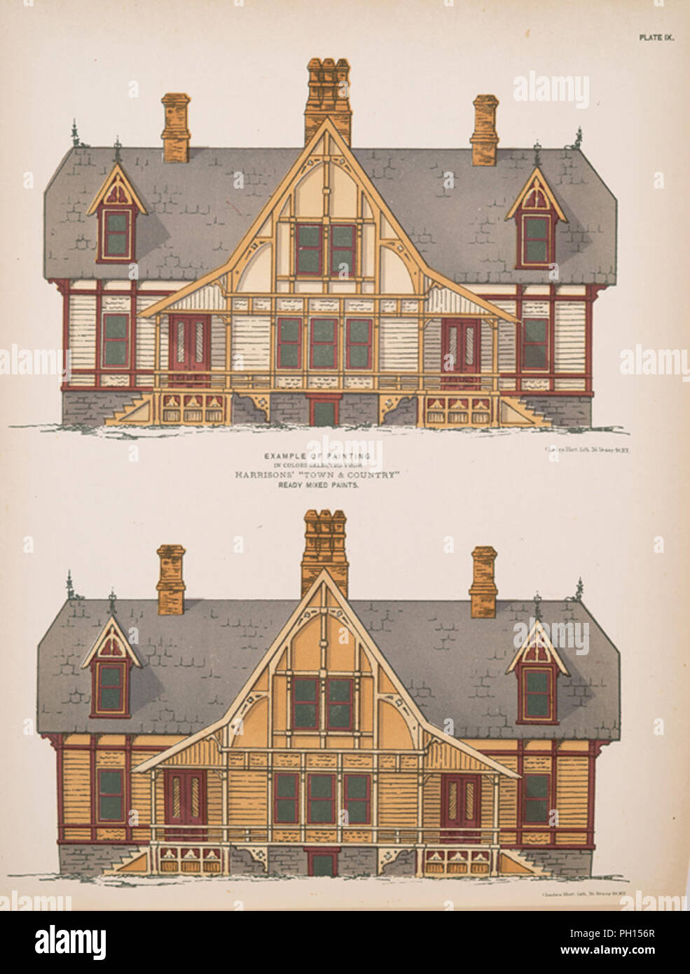 illustration of an old fashioned house Stock Photo - Alamy