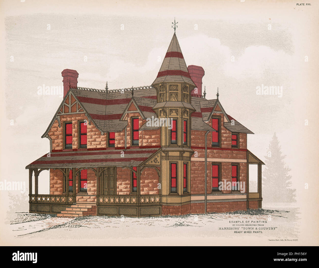 illustration of an old fashioned house Stock Photo - Alamy
