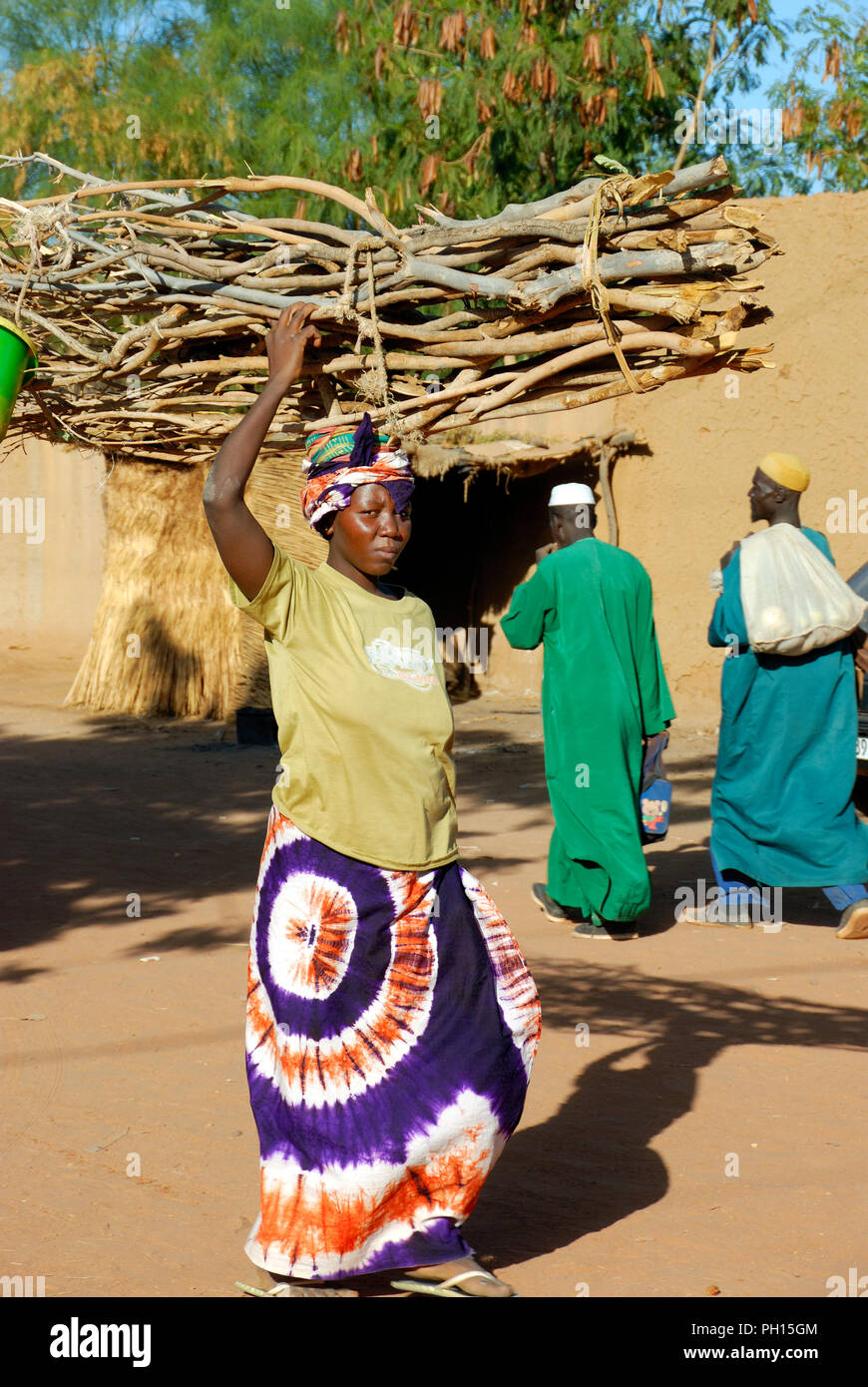 Street scene at Bandiagara, Dogon Country. Mali, West Africa Stock Photo