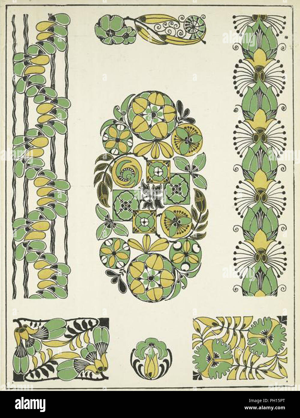 Classic Decore Pattern vintage Art Deco era pattern design Stock Photo - Alamy