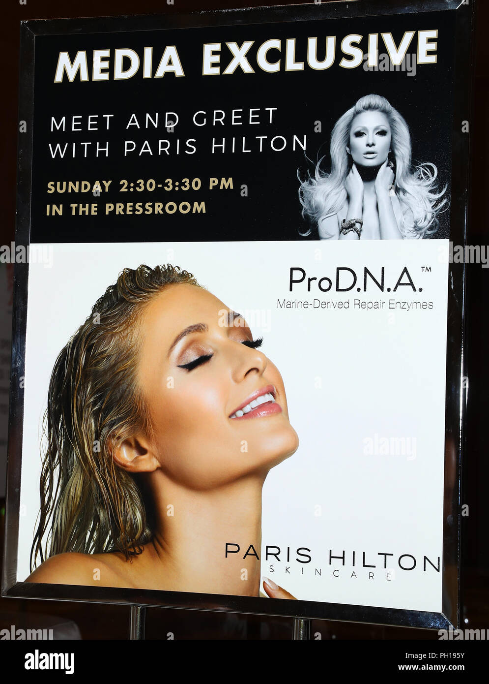 Paris Hilton Releases Skincare Line "Pro D.N.A." at COSMOPROF North
