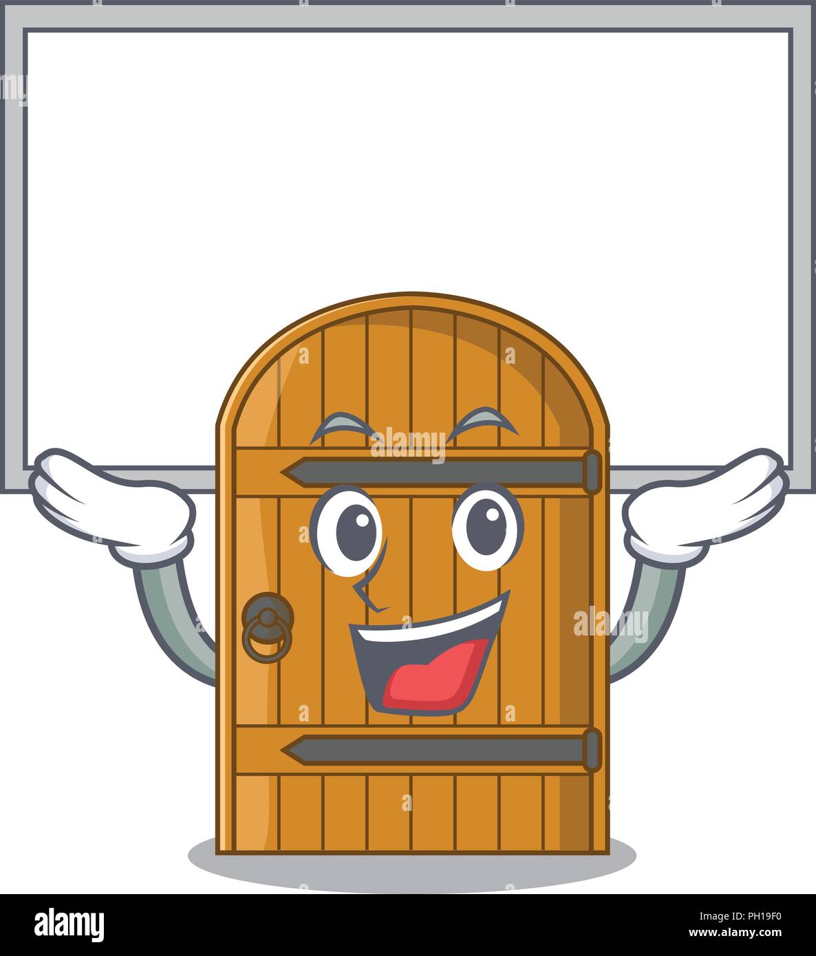 Up board cartoon wooden door massive closed gate vector illustration Stock  Vector Image & Art - Alamy
