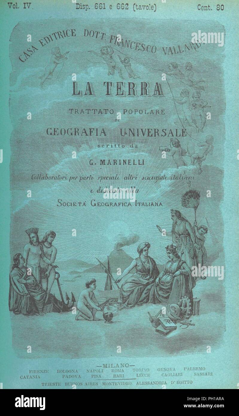 Image  from page 1119 of 'La Terra, trattato popolare di geografia universale per G. Marinelli ed altri scienziati italiani, etc. [With illustrations and maps.]' . Stock Photo