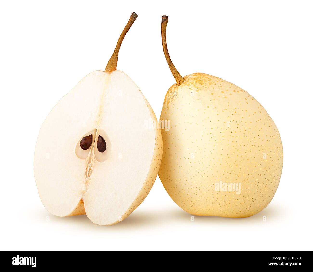 pears isolated on white background, clipping path, full depth of field Stock Photo