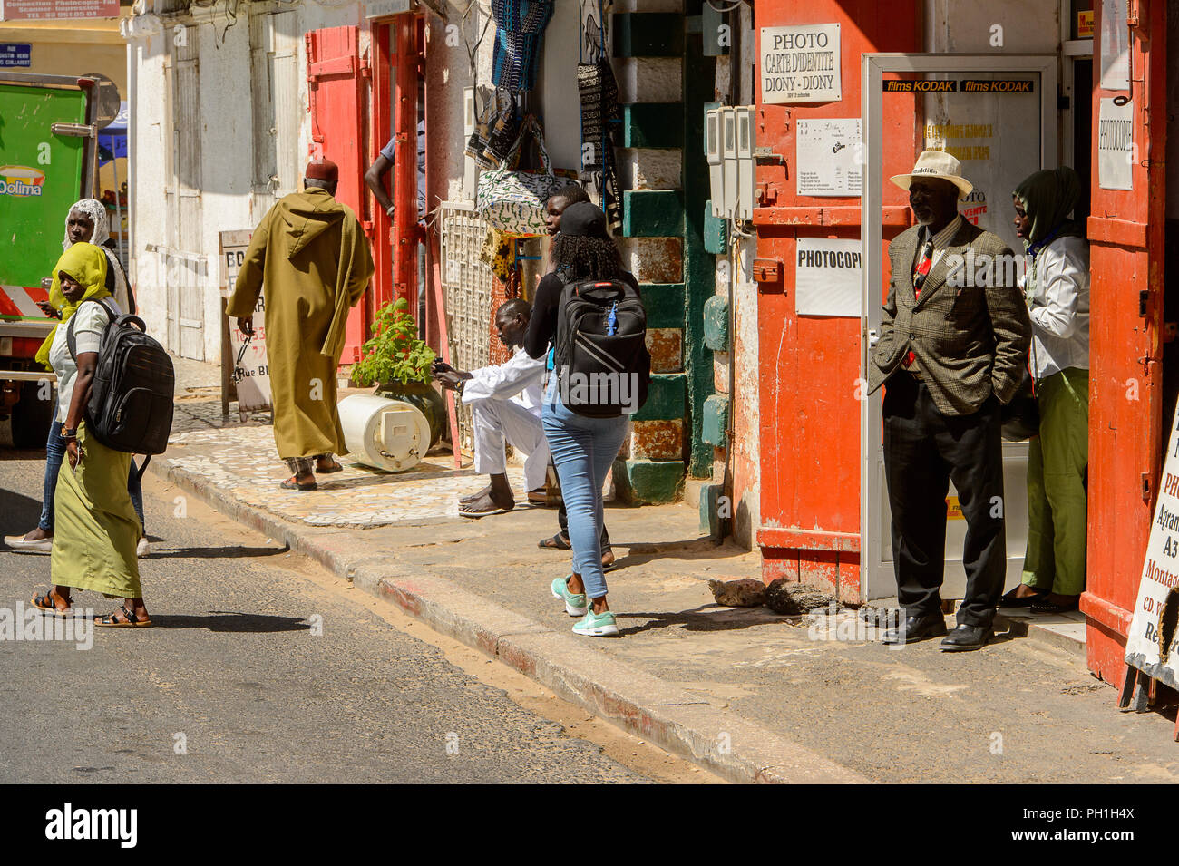 Saint Louis Senegal Apr 24 17 Unidentified Senegalese People Walk Beside The Road Near The Stores In Saint Louis One Of The Biggest Cities In Stock Photo Alamy Saint Louis Senegal Apr 24 17 Unidentified Senegalese People Walk Beside The Road Near The Stores In Saint Louis One Of The Biggest Cities In Stock Photo Alamy