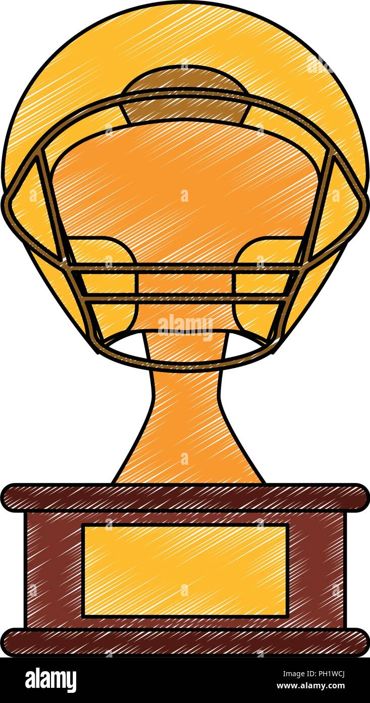 Football helmet trophy cup scribble Stock Vector Image & Art - Alamy