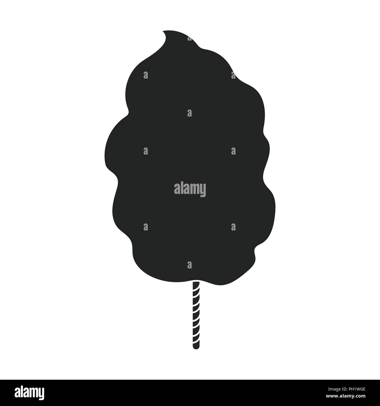 Cotton candy icon in black style isolated on white background. Films ...