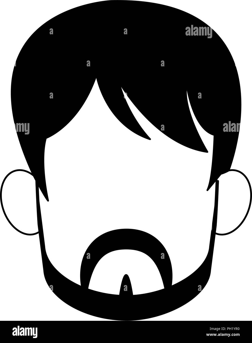 Man faceless head in black and white Stock Vector Image & Art - Alamy