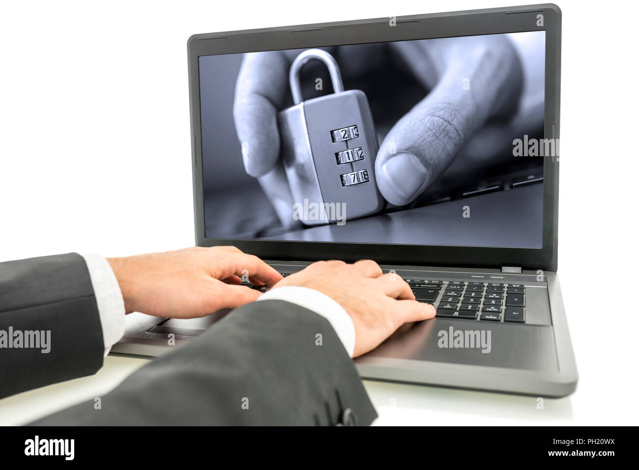 Concept of internet security and data privacy. Stock Photo
