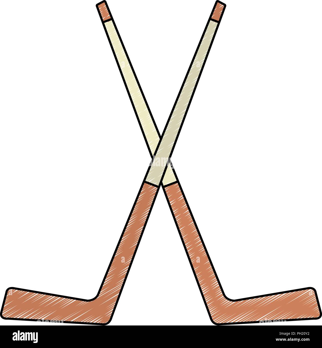 Ice hockey sticks scribble Stock Vector Image & Art Alamy