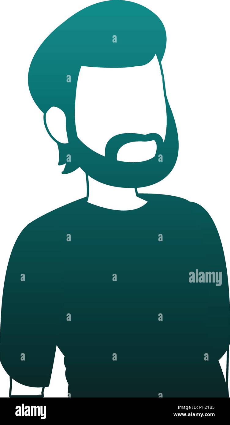 Young man faceless avatar blue lines Stock Vector Image & Art - Alamy