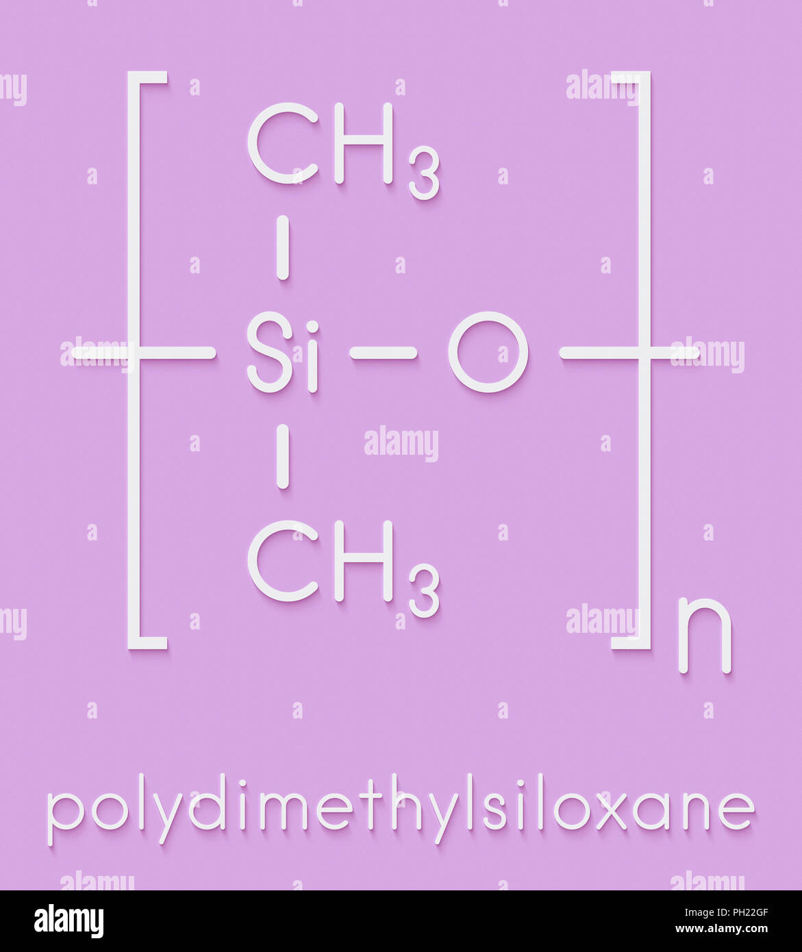 Silicone oil (polydimethylsiloxane, PDMS) silicone polymer, chemical