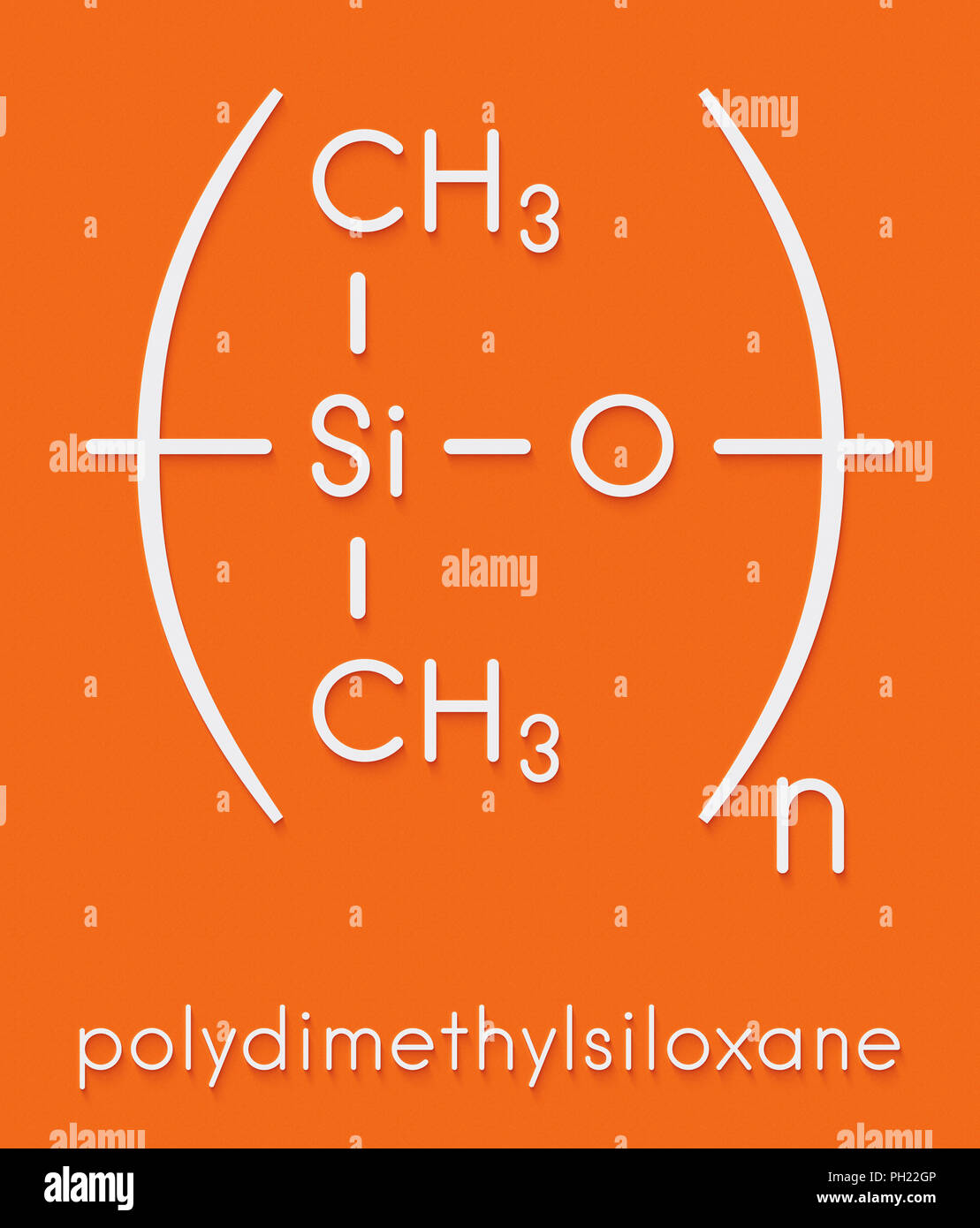 Silicone oil (polydimethylsiloxane, PDMS) silicone polymer, chemical