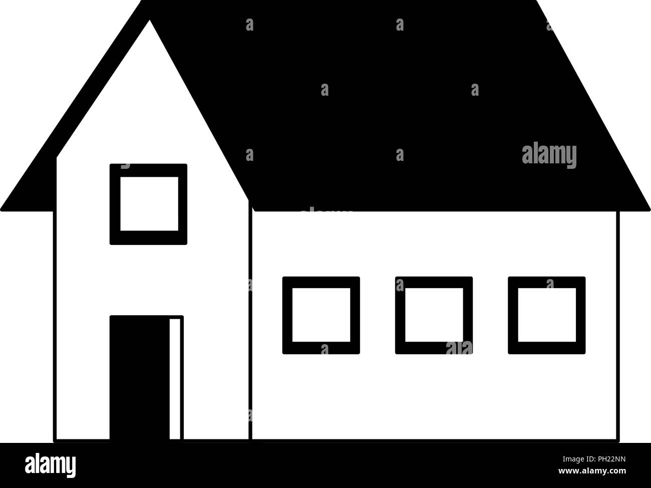 House real estate in black and white Stock Vector Image & Art - Alamy