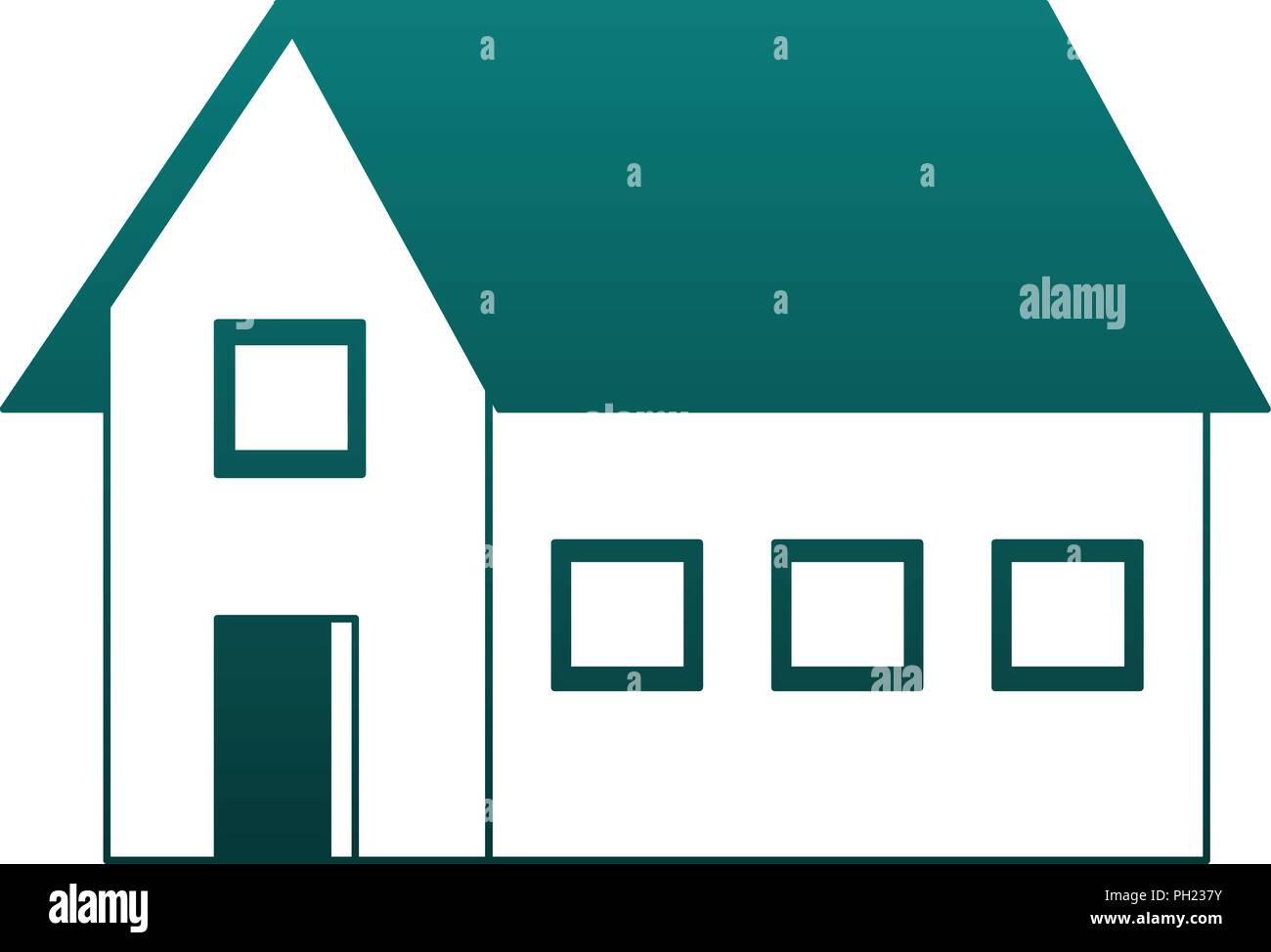 House real estate blue lines Stock Vector Image & Art - Alamy