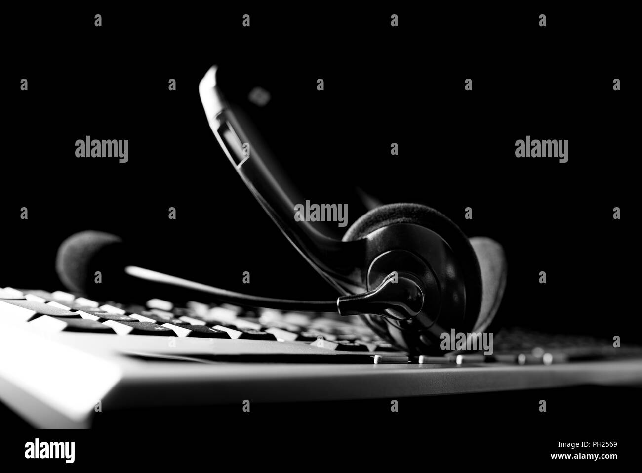 Call client Black and White Stock Photos & Images - Alamy