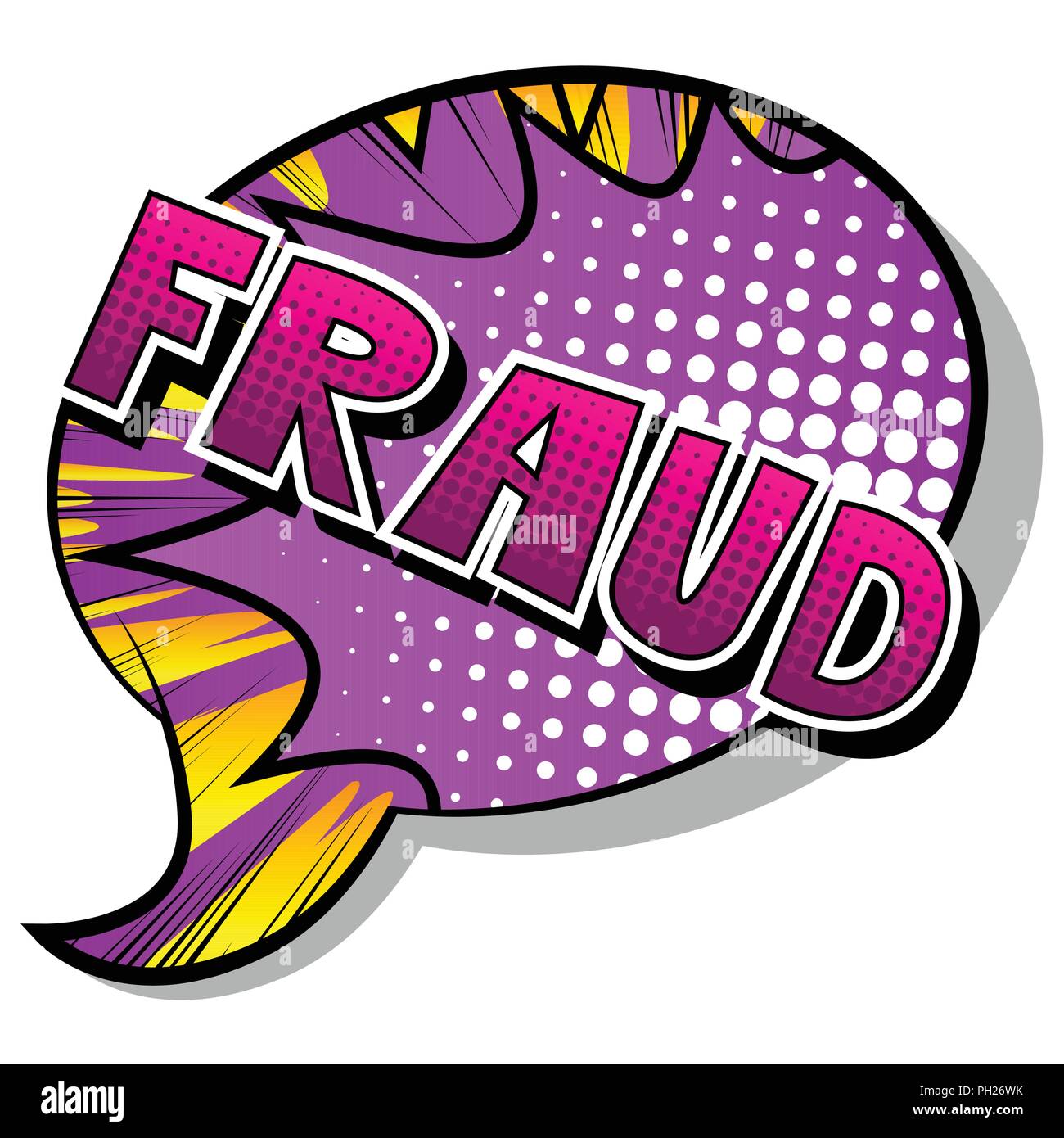 Fraud - Vector illustrated comic book style phrase. Stock Vector
