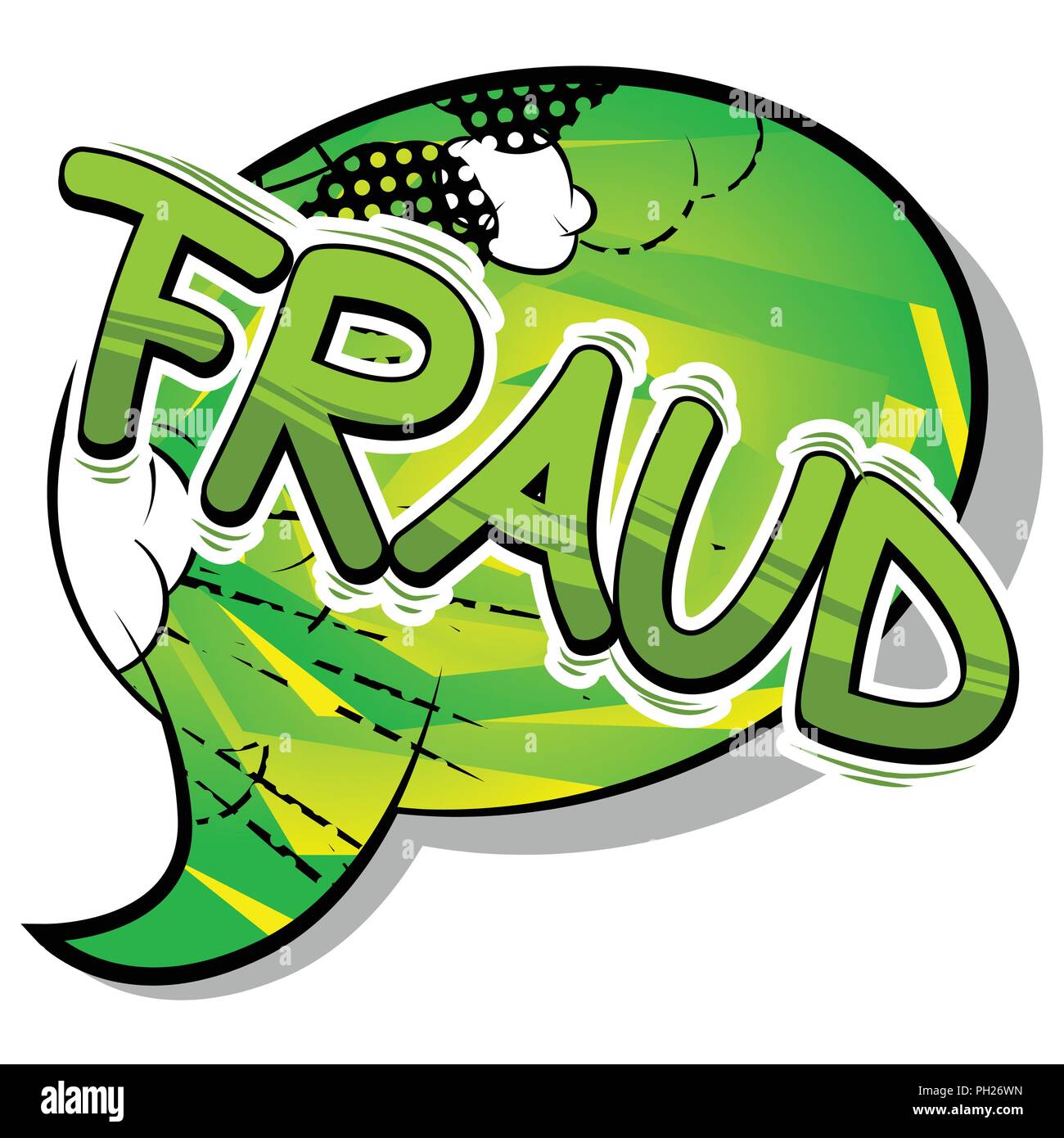 Fraud - Vector illustrated comic book style phrase. Stock Vector