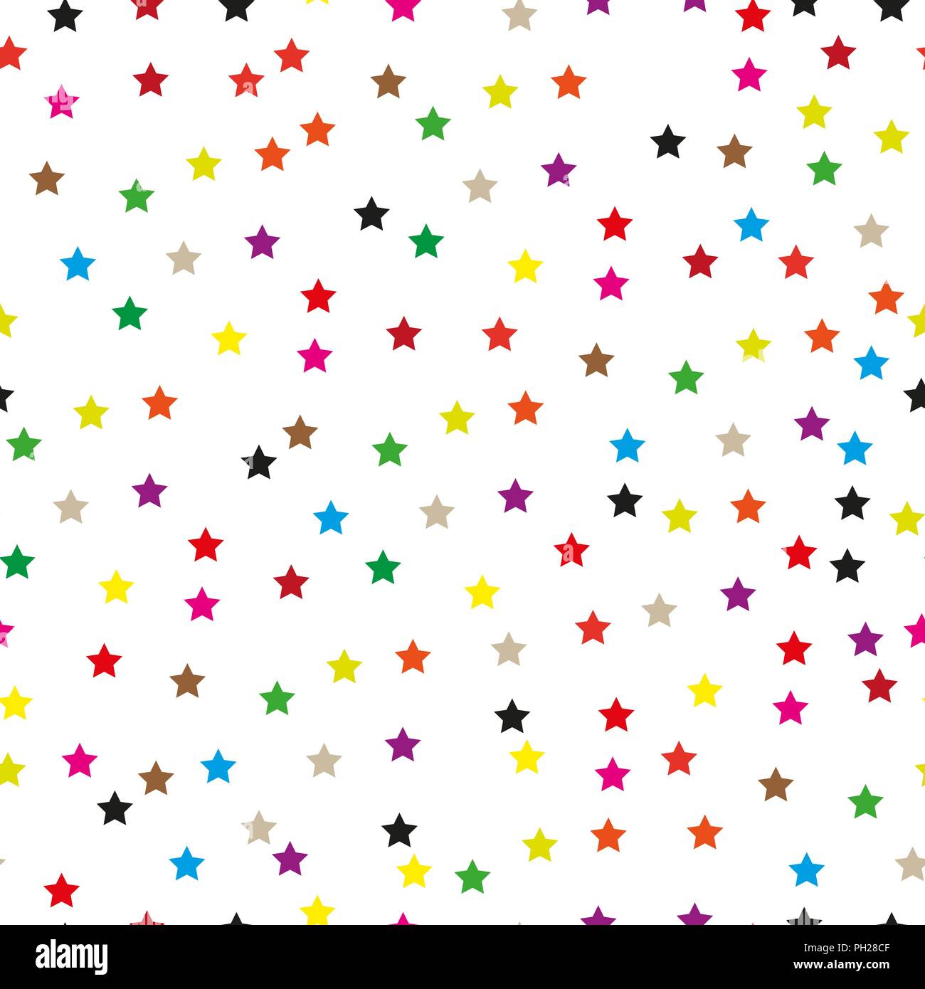 Seamless pattern with colorful stars on white background eps10 Stock ...