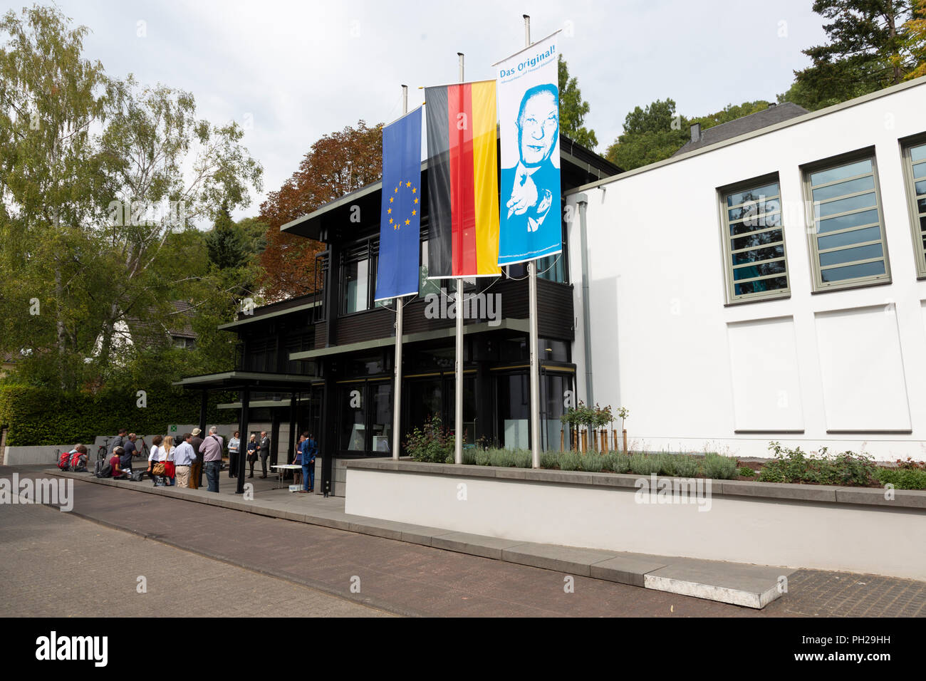 Bad Honnef Germany August 29 2018 Flags Wave In Front Of The