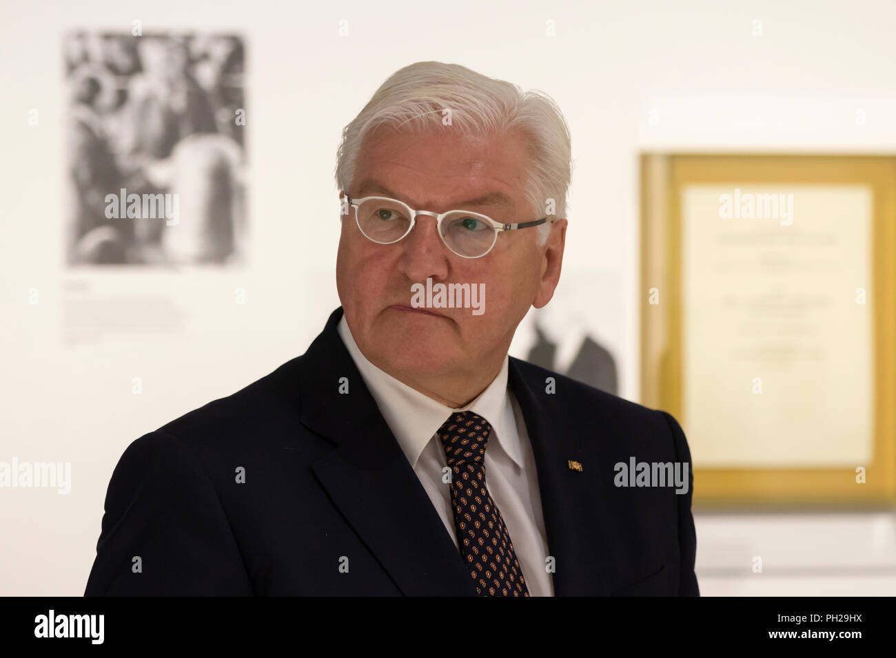 Bad Honnef Germany August 29 2018 Federal President Frank Walter Steinmeier In An Exhibition Space Of The Federal Chancellor Adenauer Haus Foundation Credit Juergen Schwarz Alamy Live News Stock Photo Alamy