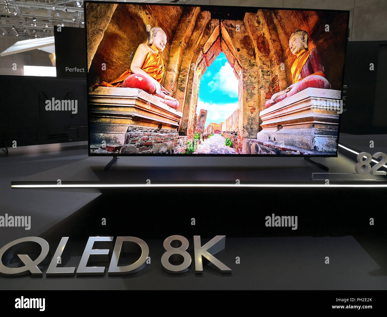 Berlin, Germany, 30th of August 2018, Samsung QLED 8K TV unveiled. Credit: Jovana and Miodrag Kuzmanović/Alamy Live News Stock Photo