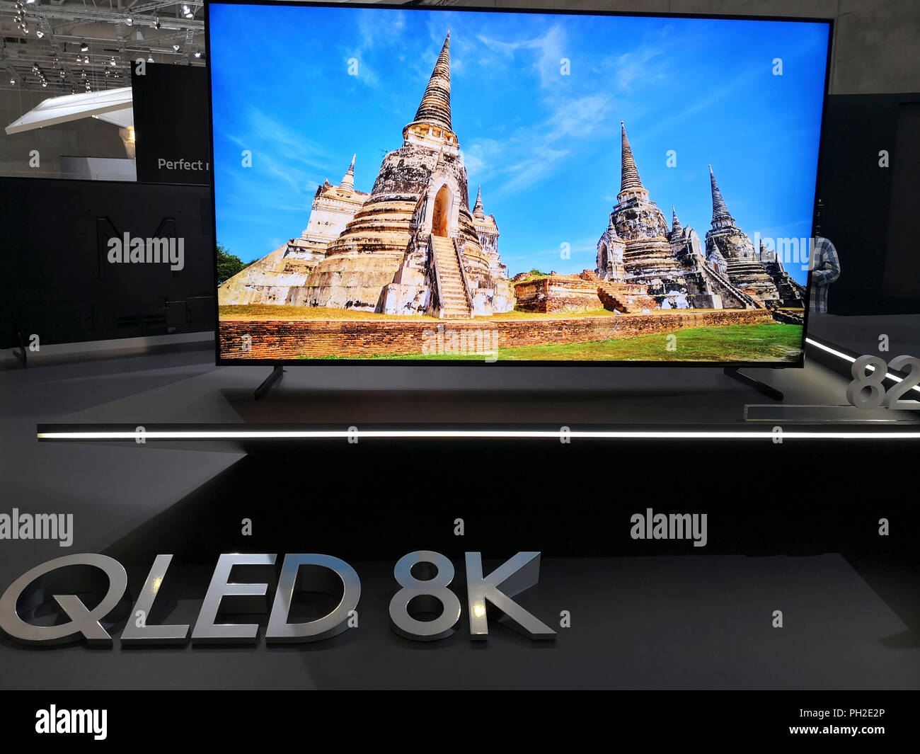 Berlin, Germany, 30th of August 2018, Samsung QLED 8K TV unveiled. Credit: Jovana and Miodrag Kuzmanović/Alamy Live News Stock Photo