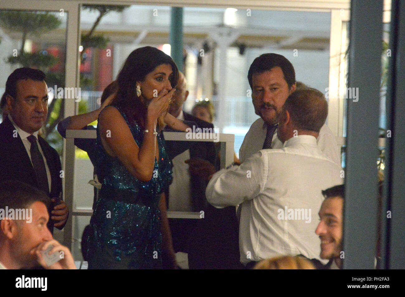 Venice Italy 29th Aug 2018 75th Venice Film Festival Matteo Salvini Ed Elisa Isoardi Cena E Tenerezza Al Lido Credit Independent Photo Agency Alamy Live News Stock Photo Alamy