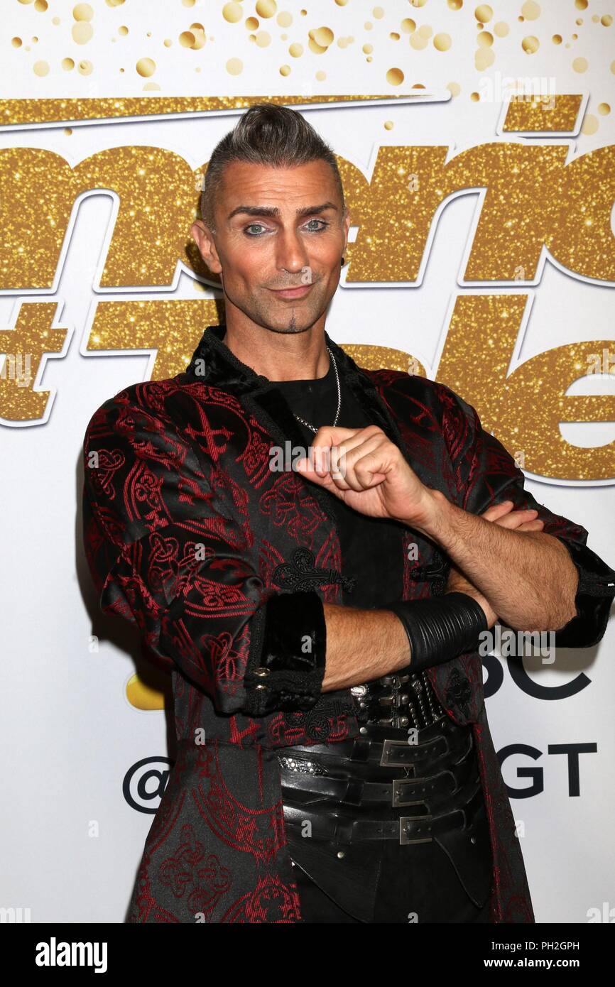Los Angeles, CA, USA. 28th Aug, 2018. Aaron Crow at arrivals for America's Got Talent Season 13 Live Show Red Carpet, Dolby Theatre, Los Angeles, CA August 28, 2018. Credit: Priscilla Grant/Everett Collection/Alamy Live News Stock Photo