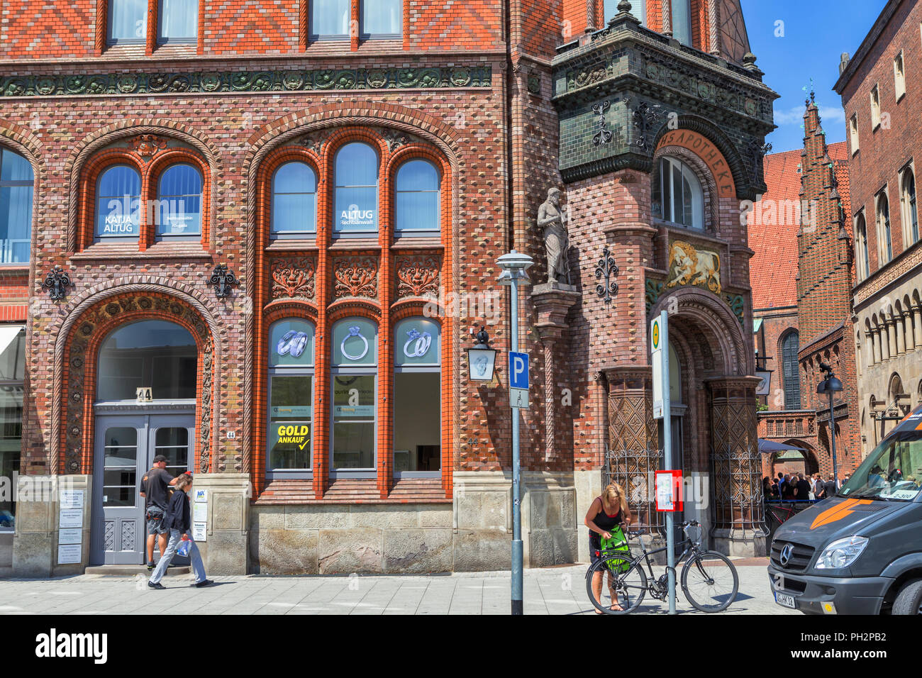 Old City Centre Hanover Lower Saxony Germany Stock Photo