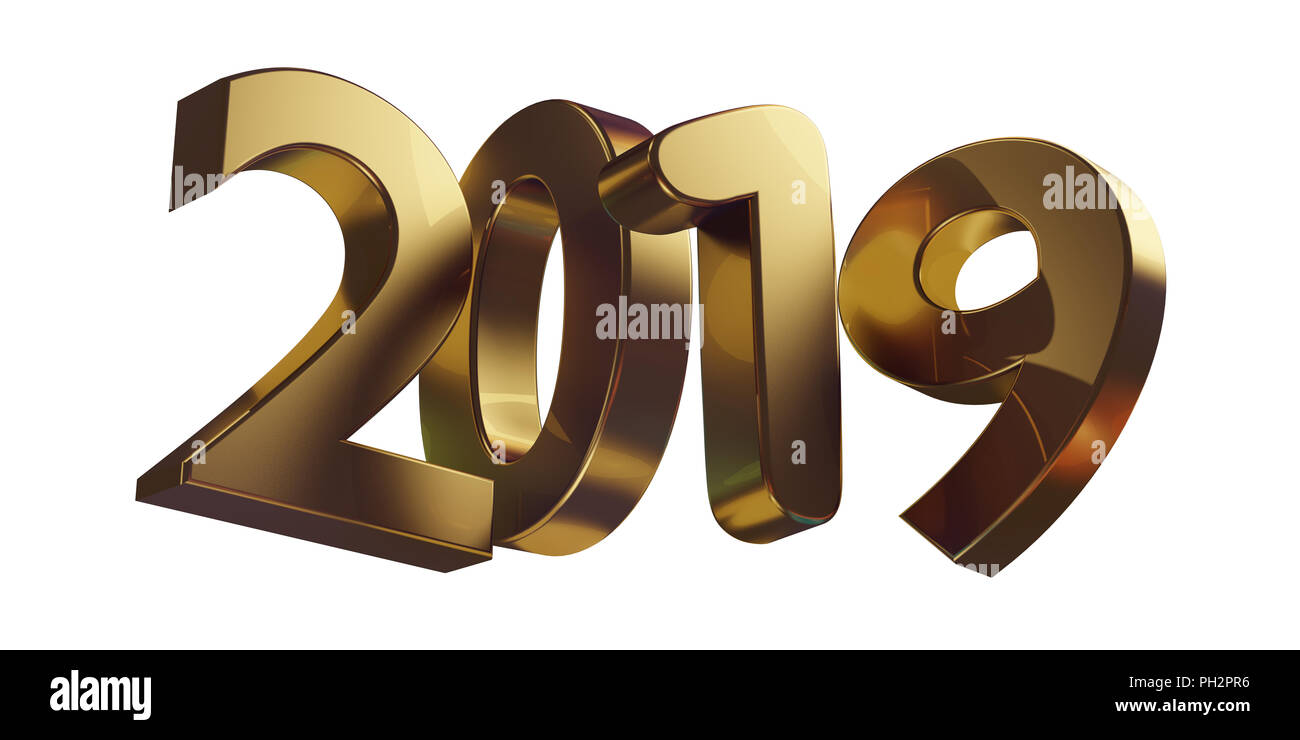 2019 year bold 3d hi-res stock photography and images - Alamy