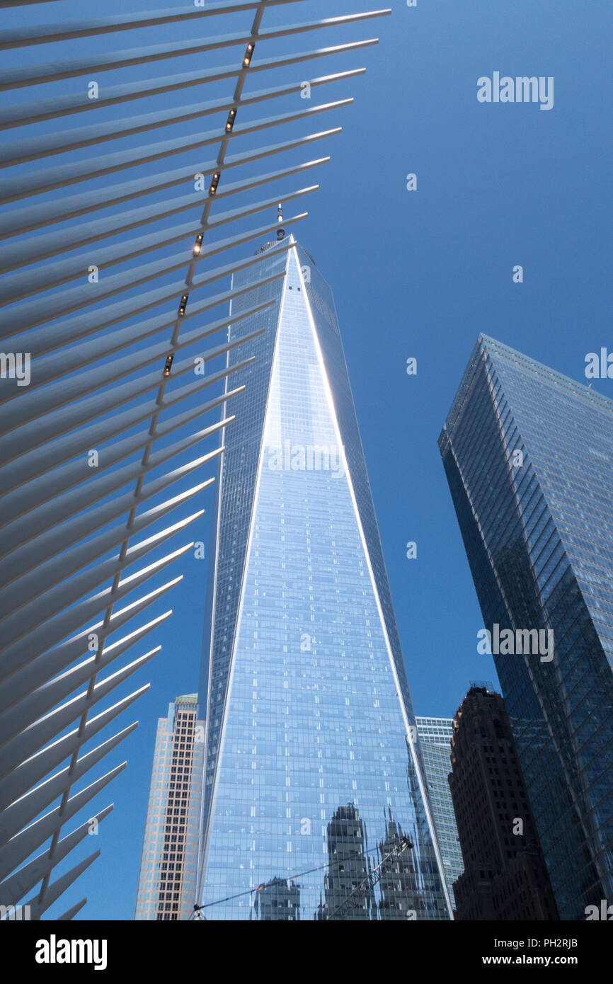 World Trade Center Complex in Lower Manhattan, NYC, USA Stock Photo
