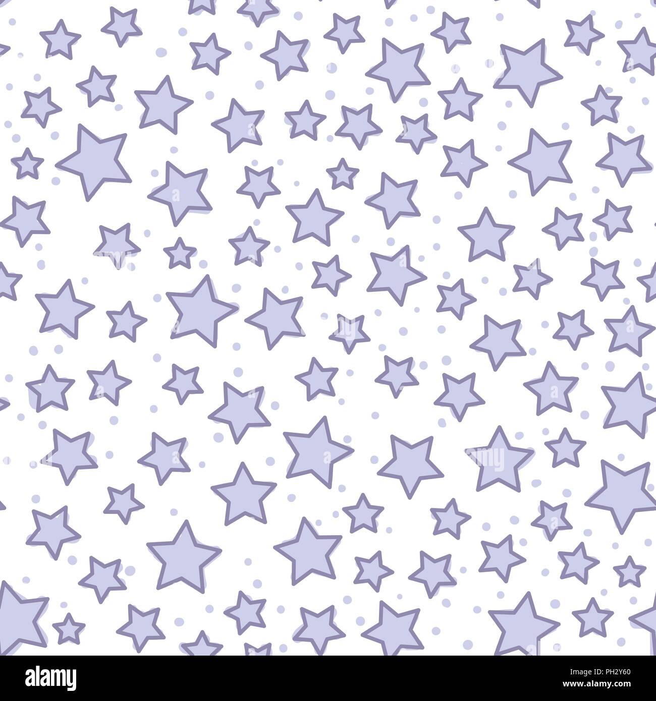 Vector hand drawn line star seamless pattern Isolated on white ...