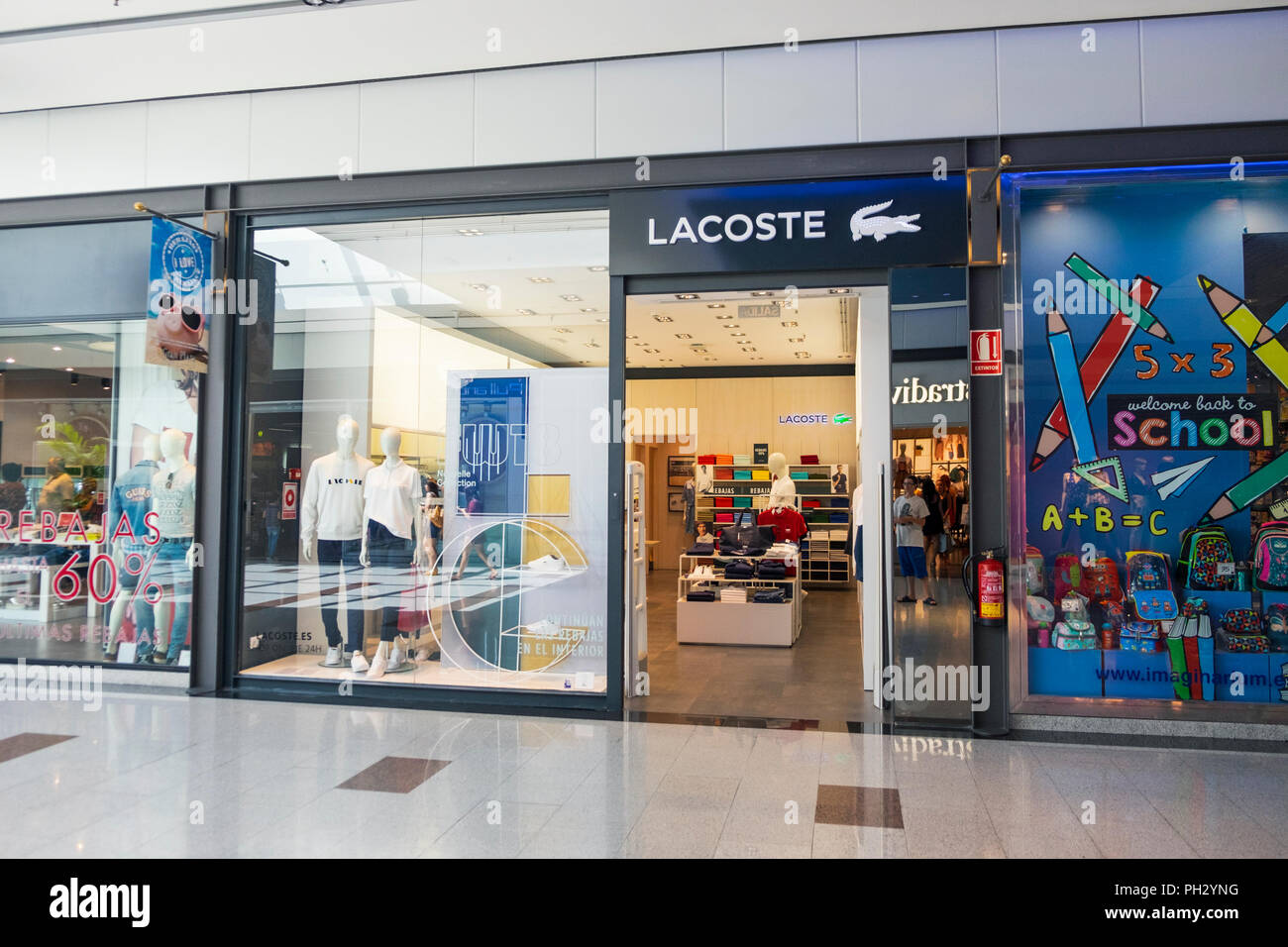 Lacoste store front, high street store front, uk Stock Photo - Alamy