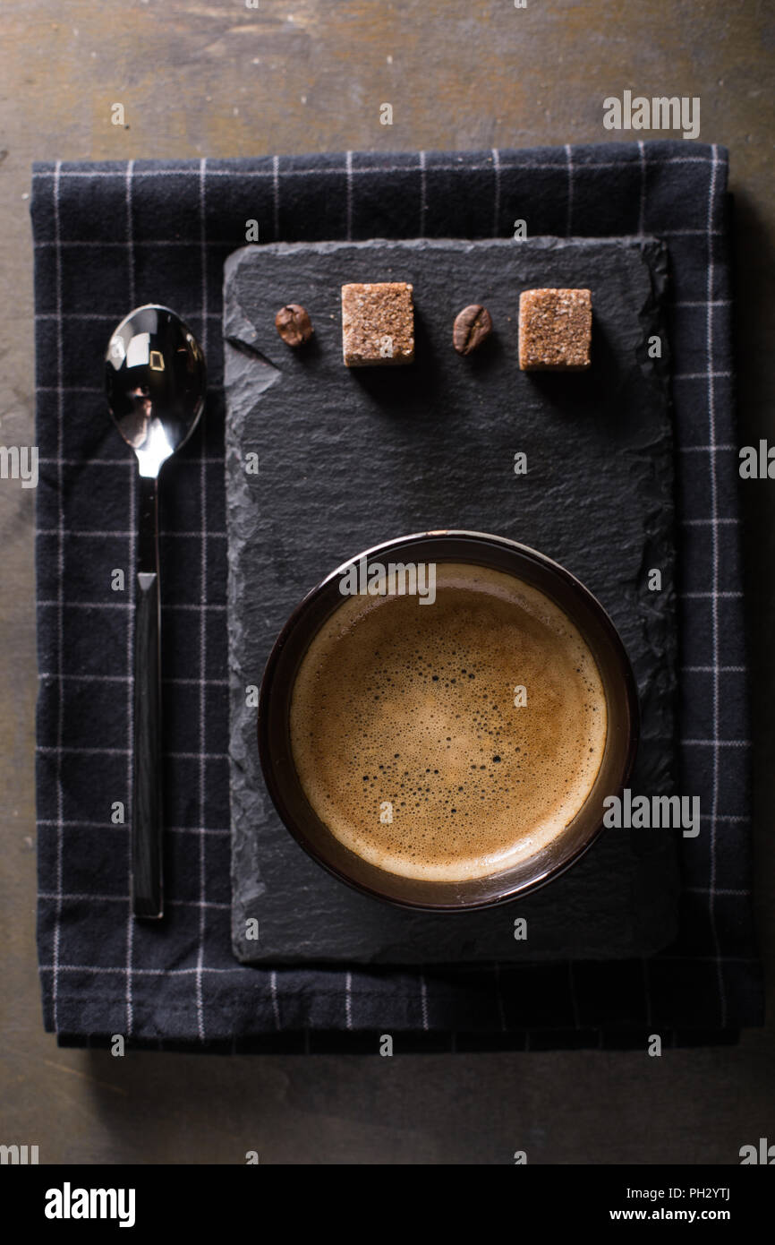 Coffee on dark background Stock Photo