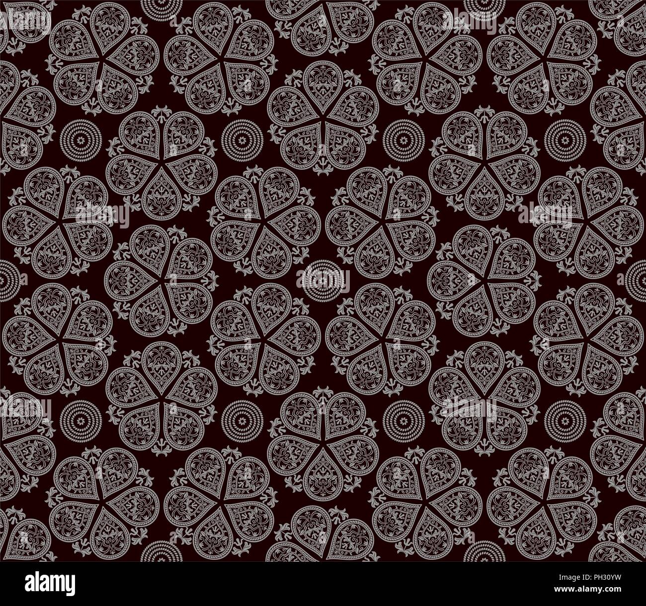 Vector Floral Seamless Pattern Background Stock Vector Image & Art - Alamy